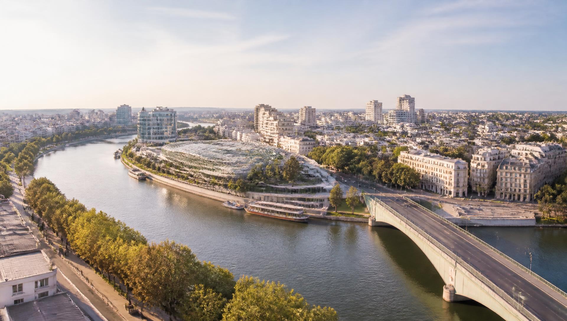 Vue de Boulogne-Billancourt — Île Seguin et Seine