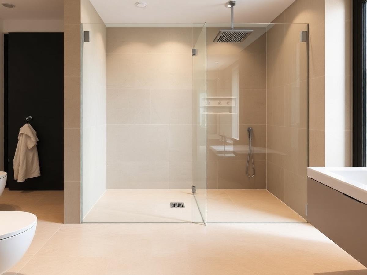 Douche italienne sans receveur