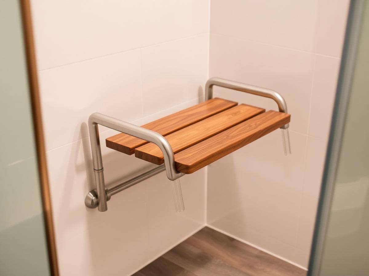 Siège de douche rabattable