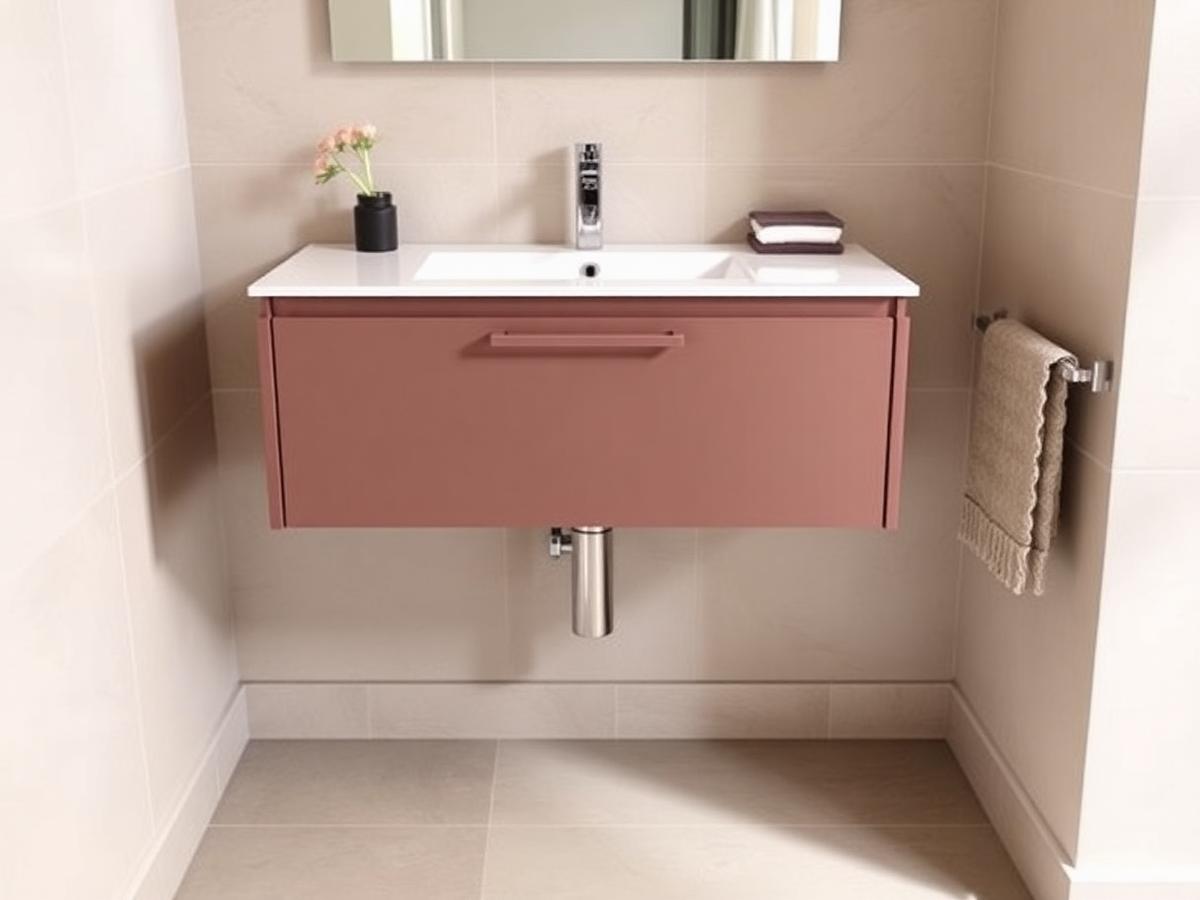 Vasque et plan de toilette adapté