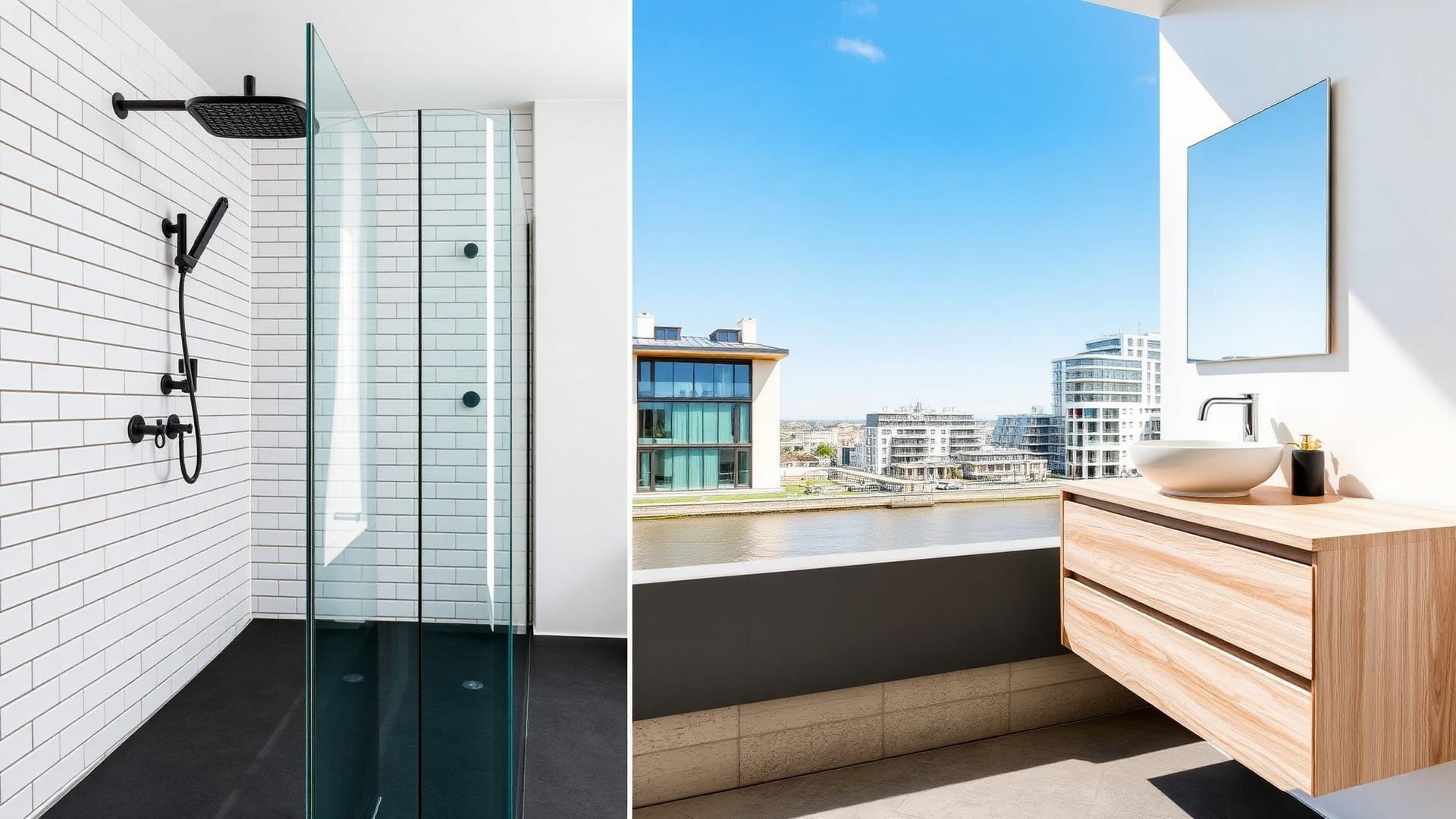 Salle de bain contemporaine rénovée à Issy-les-Moulineaux