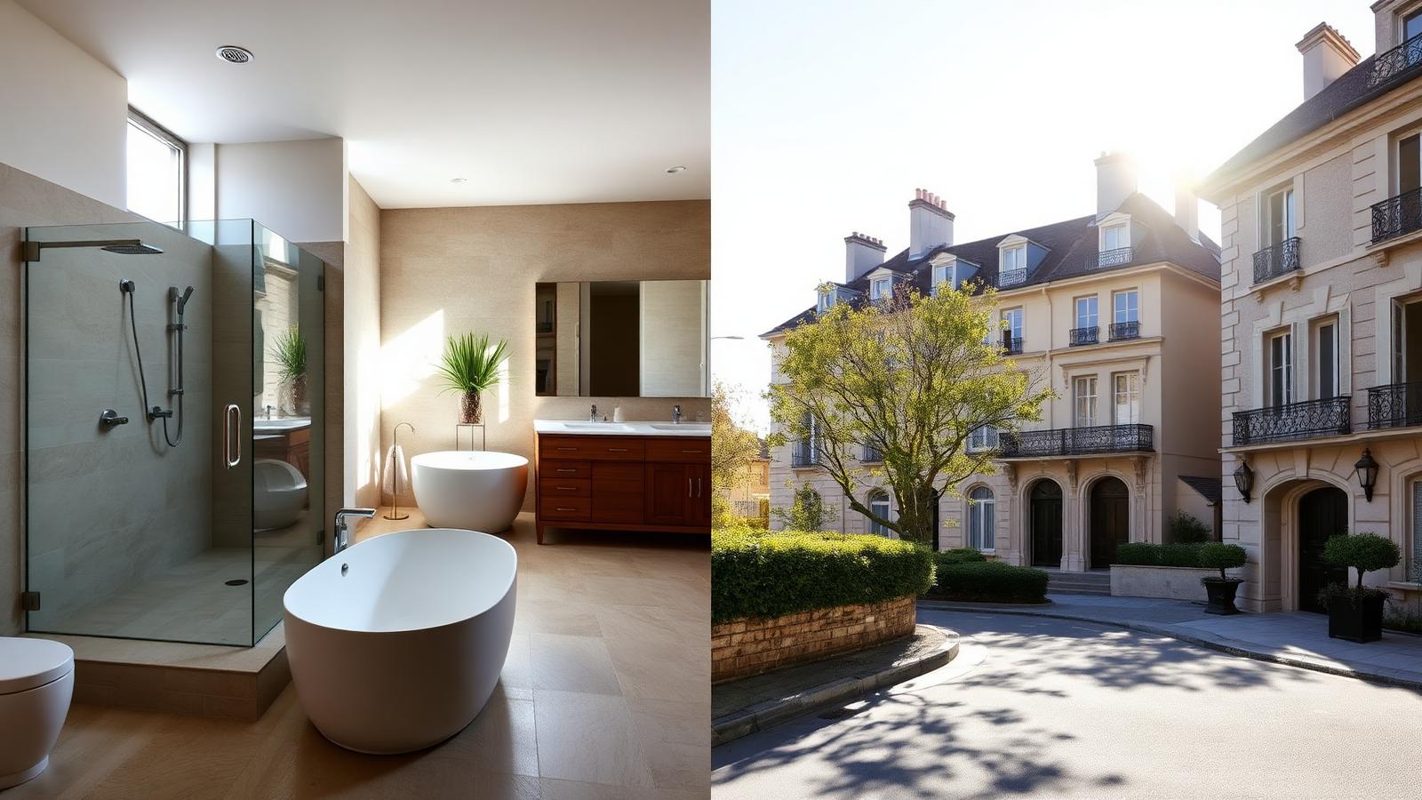 Salle de bain familiale rénovée dans une maison à Saint-Cloud