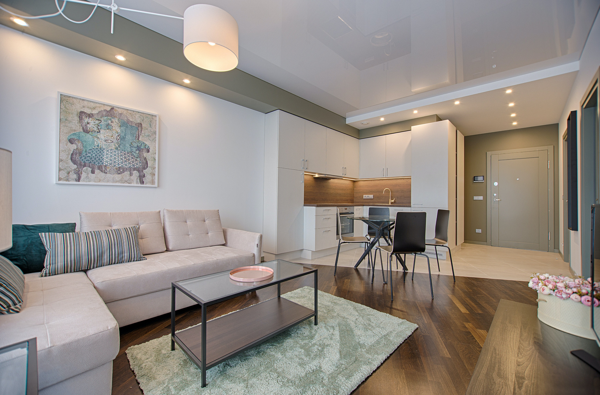 Séjour et cuisine ouverte — Boulogne-Billancourt