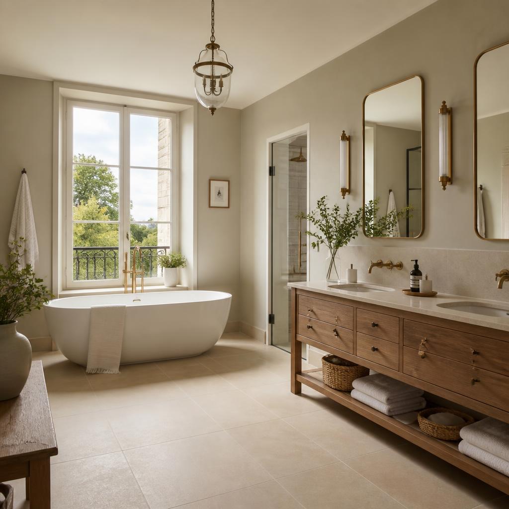 Salle de bain familiale rénovée à Saint-Cloud